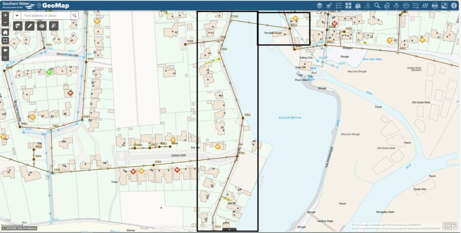Southern Water Map Image
